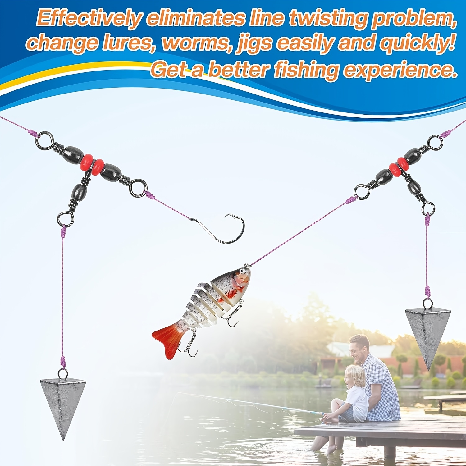3 Three Way Swivels,Triple Swi - огляд і ціна Baitcasting Reel