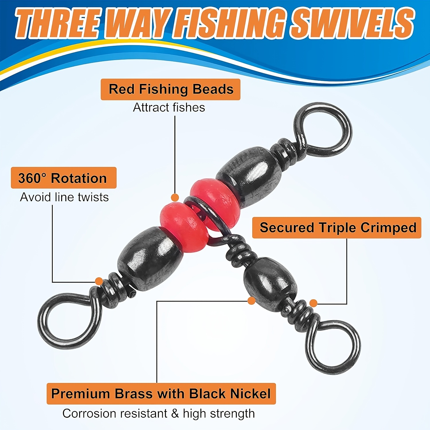 3 Three Way Swivels,Triple Swi - огляд і ціна Baitcasting Reel