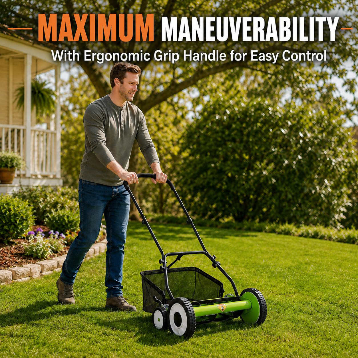 18 Inch Push Reel Lawn Mower,  - огляд і ціна Conventional Reel